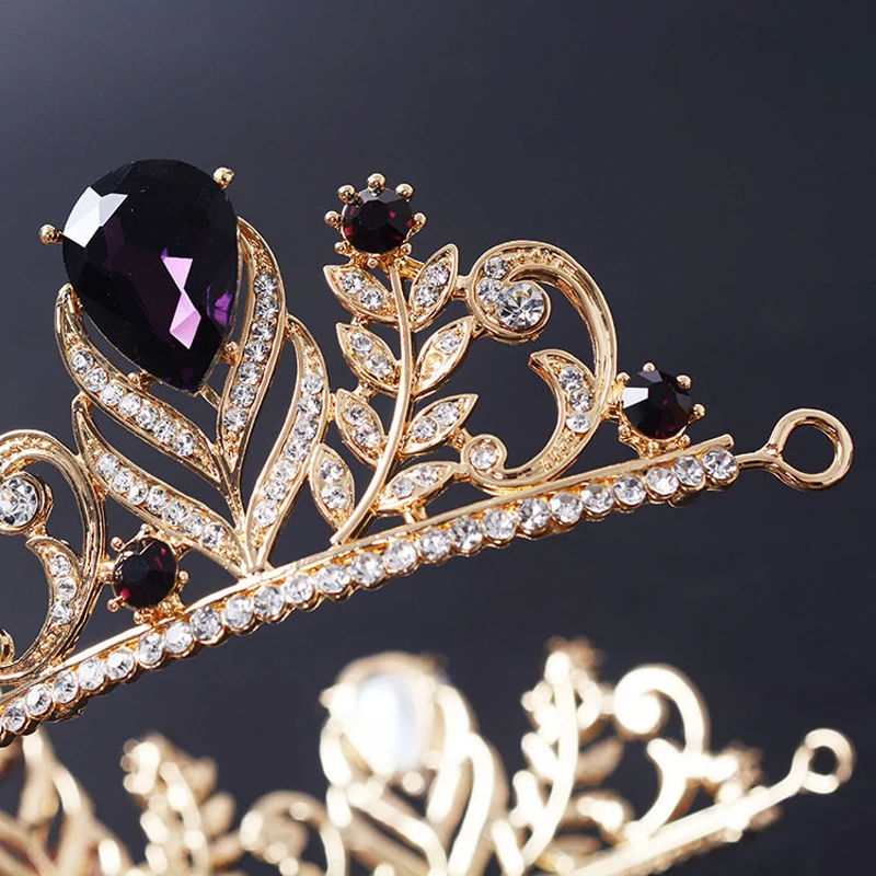 Тиары в барочном стиле женские винтажные диадемы золотого цвета с большими