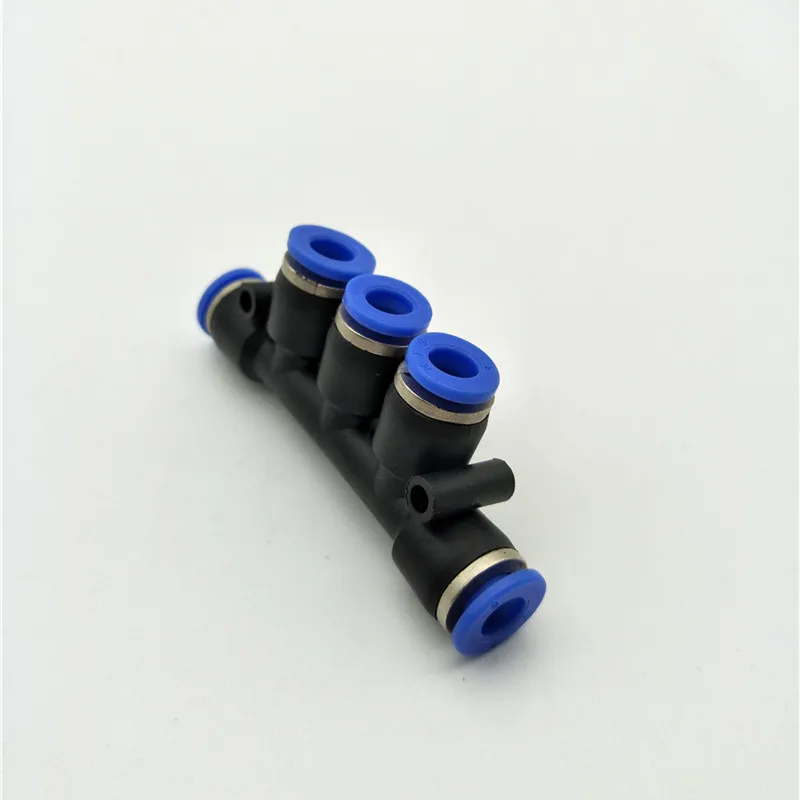 6mm 5 Way Splitter One Touch Push in Connector Pneumatic Union Coupler Black | Обустройство дома