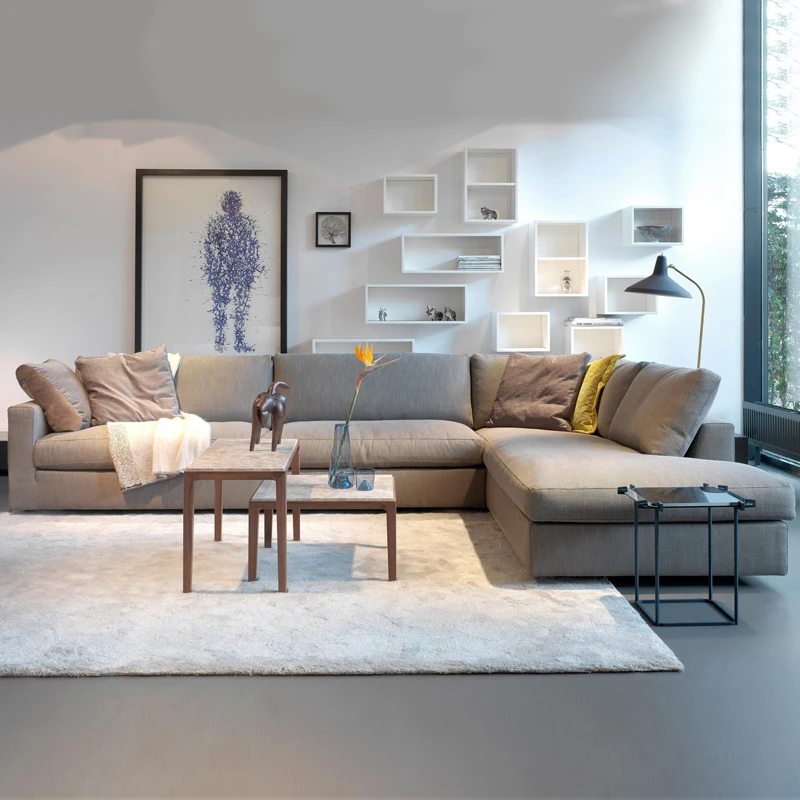 Диван секционный Easyliving для дома удобная мягкая серая мебель гостиной в