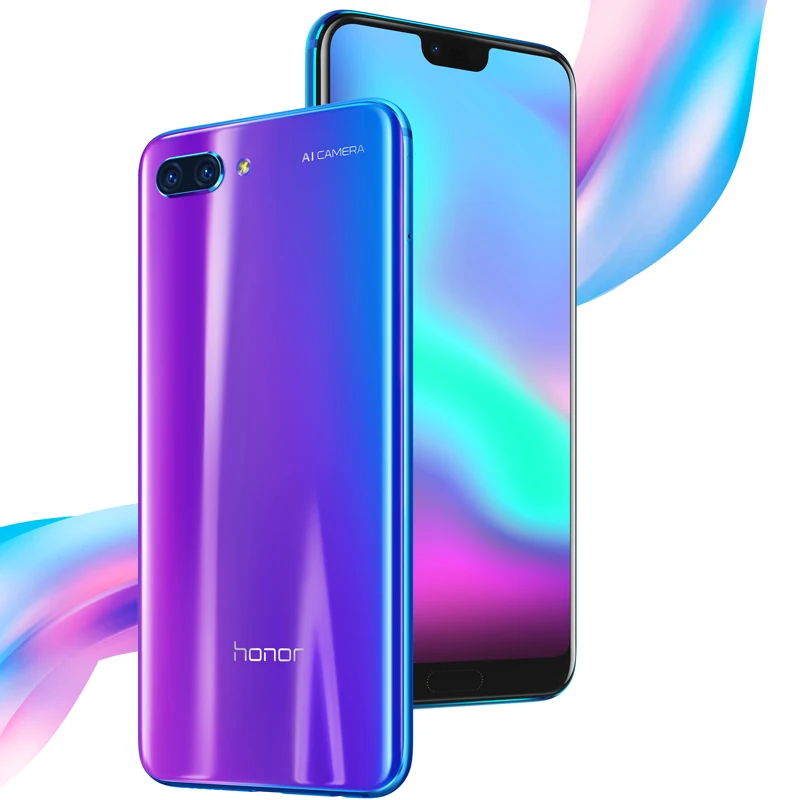 В наличии huawei Honor 10 4 ГБ 6 оперативная память Kirin 970 octa core 19:9 полный экран 5 84 дюймов