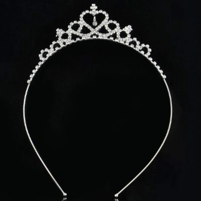 Мода для девочек со стразами Princess Crown повязка Tiara волосы палочки принцесса лента
