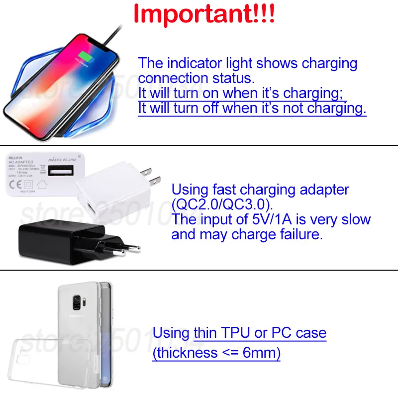 Nillkin Qi Wireless Charging for Xiaomi Mi 8, 9, SE, Lite, Pro - Fast Wireless Charger with Type-C Receiver for Redmi Note 7, K20 Pro image 4