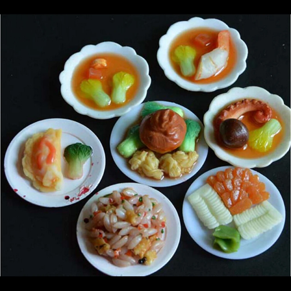 

33PCS/Set Kitchen Mini Tableware Miniatures Cup Plate Dish Decor Toys for Doll Accessories Kids Girls Wholesale
