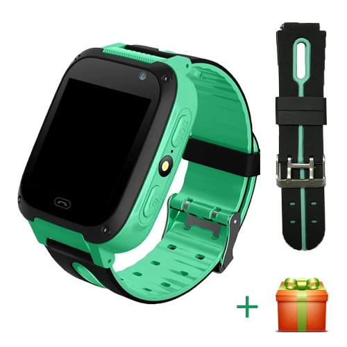 green with strap Детские gps Смарт часы Дети SOS Смарт наручные часы расположение ребенка Смарт-часы, трекер с камерой голосовой чат Sim вызов для Android IOS Телефон - Цвет: green with strap