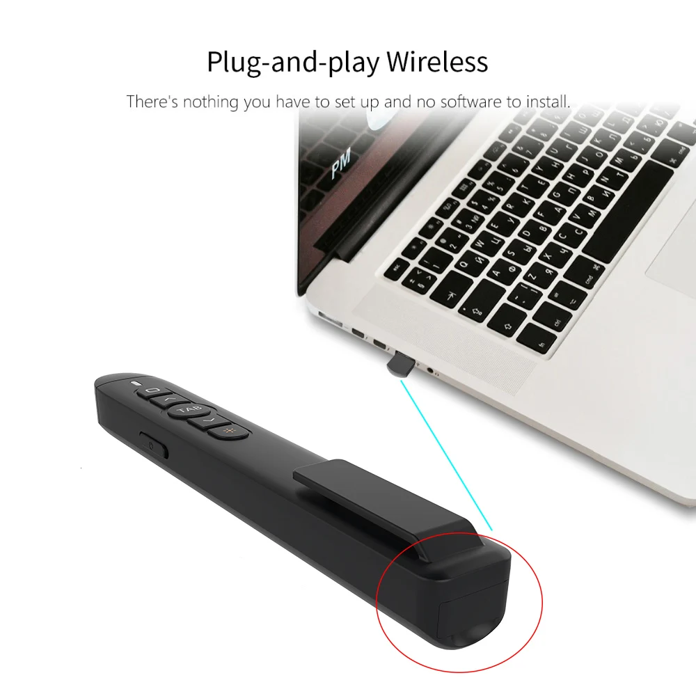 Salange Wireless Presenter RF 2.4GHz Powerpoint Presentation Remote Control PPT Clicker Laser Pen | Электроника