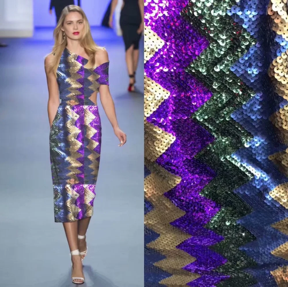 2018 высококачественное французское нигерийское Сетчатое кружево с блестками