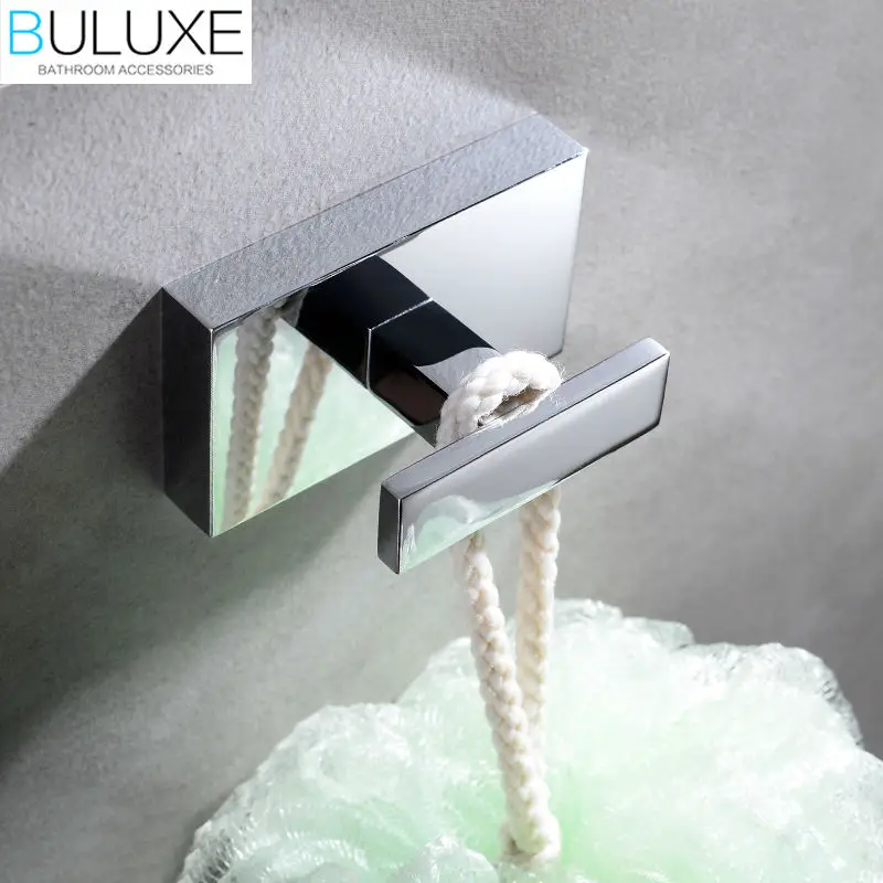 BULUXE латунные аксессуары для ванной комнаты настенная вешалка хромированный