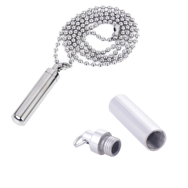 Стальная подвеска в виде таблетки для пожилых людей|memory necklace|memory pendantsmemorial urn |