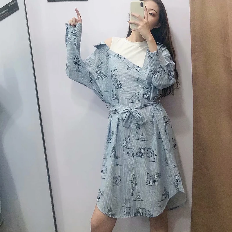 Heydress женское свободное мини-платье с длинным рукавом винтажное платье в полоску