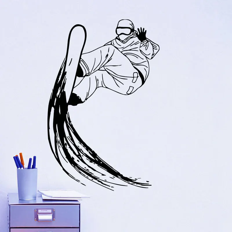 Лыжные спортивные наклейки на стену виниловые экстремальные виды спорта для