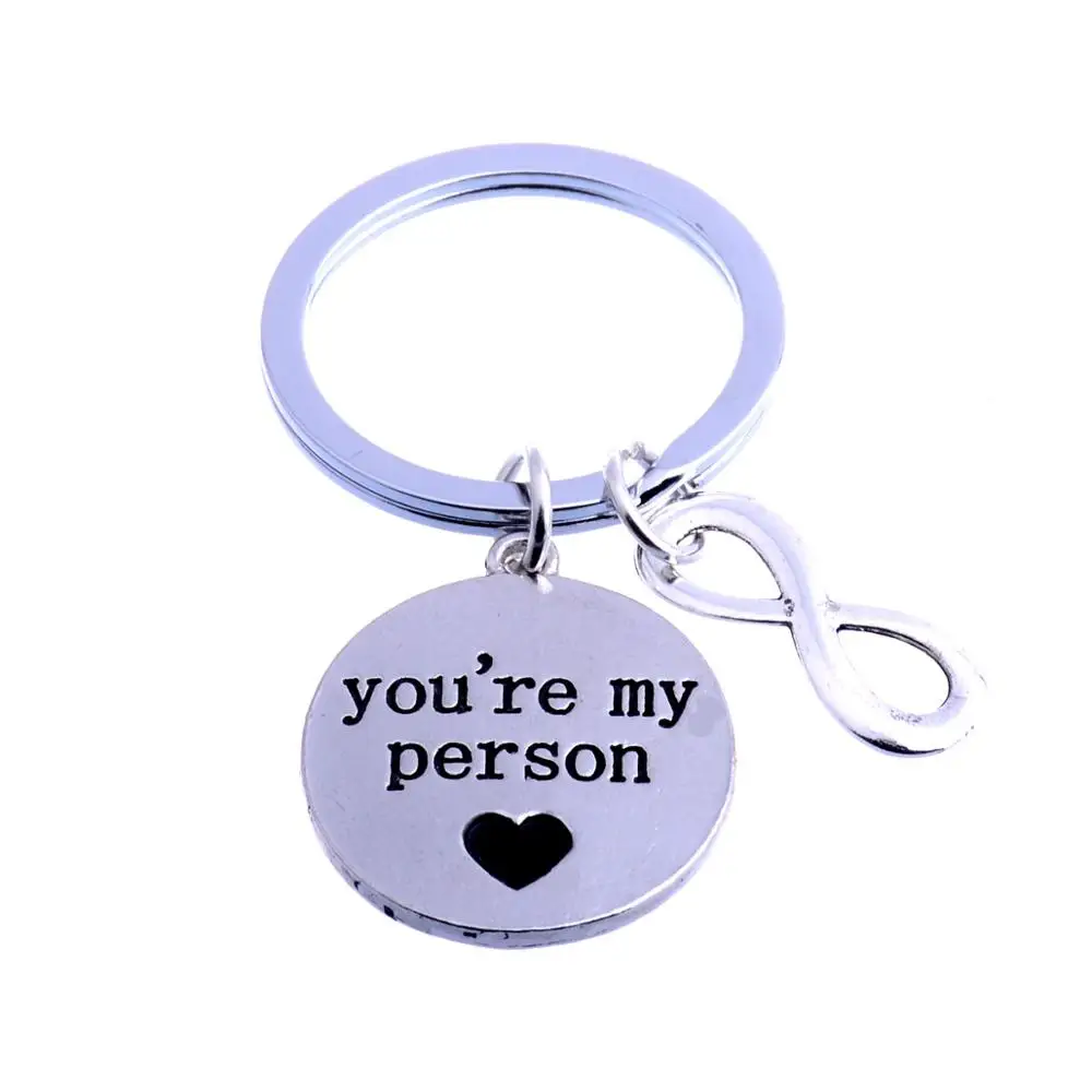Брелок Bespmosp с подвеской в виде сердца стильный брелок надписью You are My Person 7