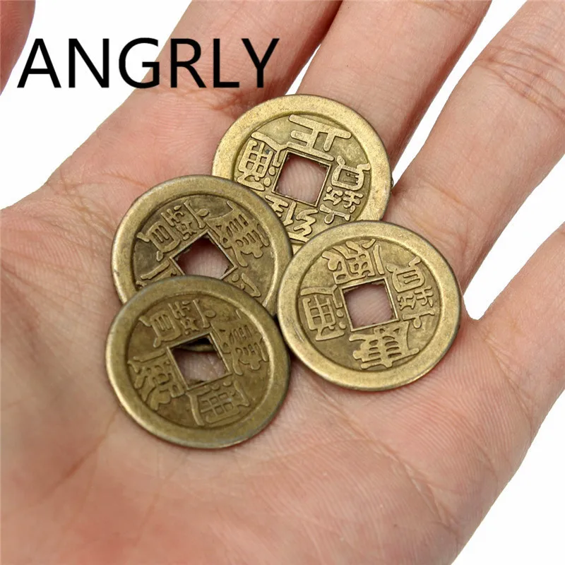 ANGRLY 24 мм китайский фэн шуй Lucky Ching/древние монеты образовательные императоры