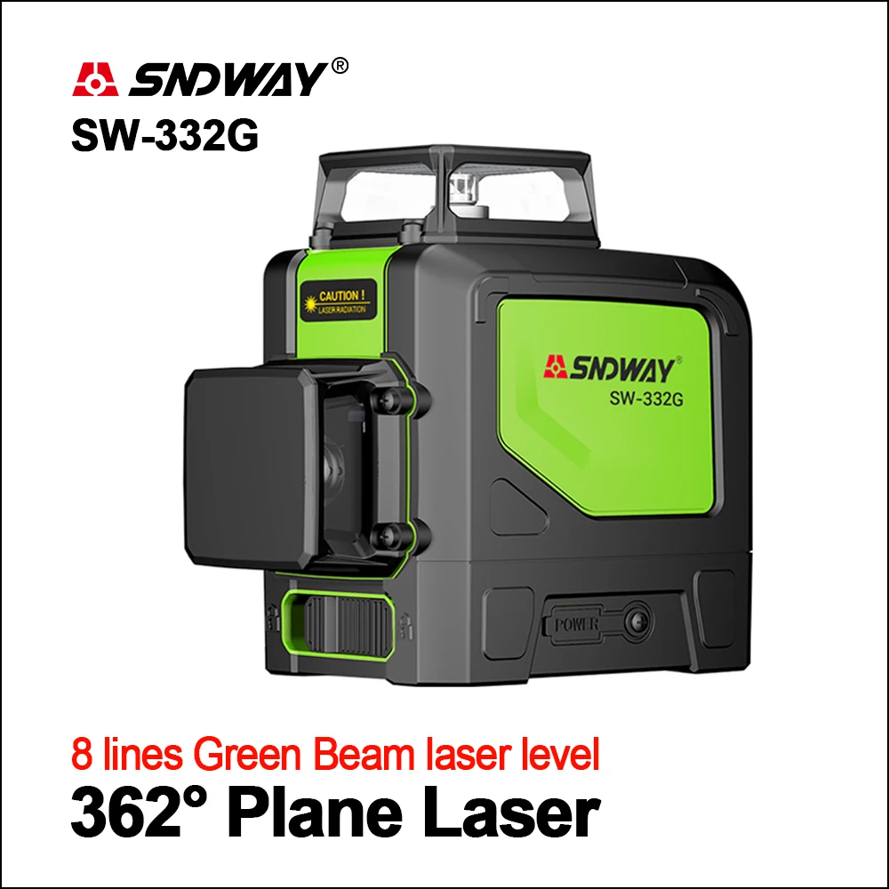 SW-332G Лазер sndway Levels зеленый лазерный уровень 360 3D самонивелирующийся вертикальный горизонтальный роторный наружный лазер 8 линий SW-332 лазеры - Цвет: SW-332G
