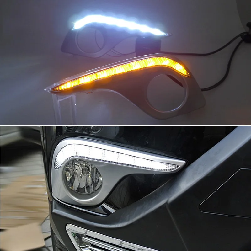 Автомобильные дневные ходовые огни водонепроницаемые сигнальные с отверстиями для противотуманных фар Toyota