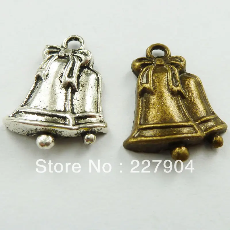 150 шт тибет серебро бронза покрытие компактный bell подвески талисманы 23 x 16 мм|charms