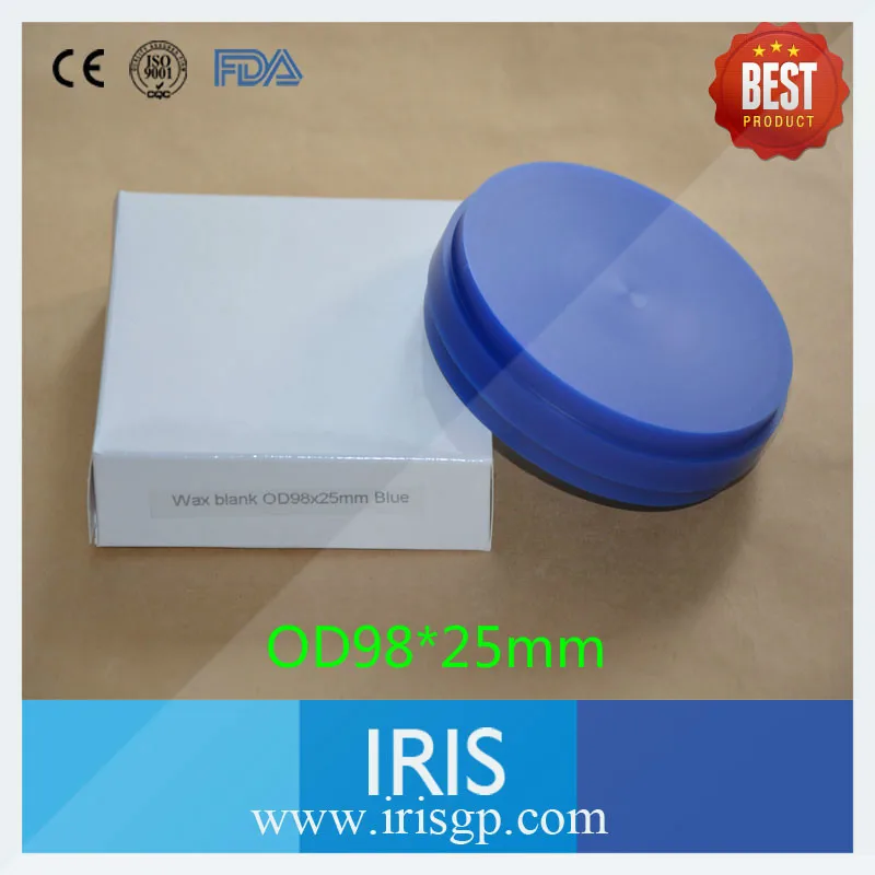 OD98*25mm 6 pcs/carton OD98*25mm High Hardness Open System Blue & White Carving Wax Block Free Shipping