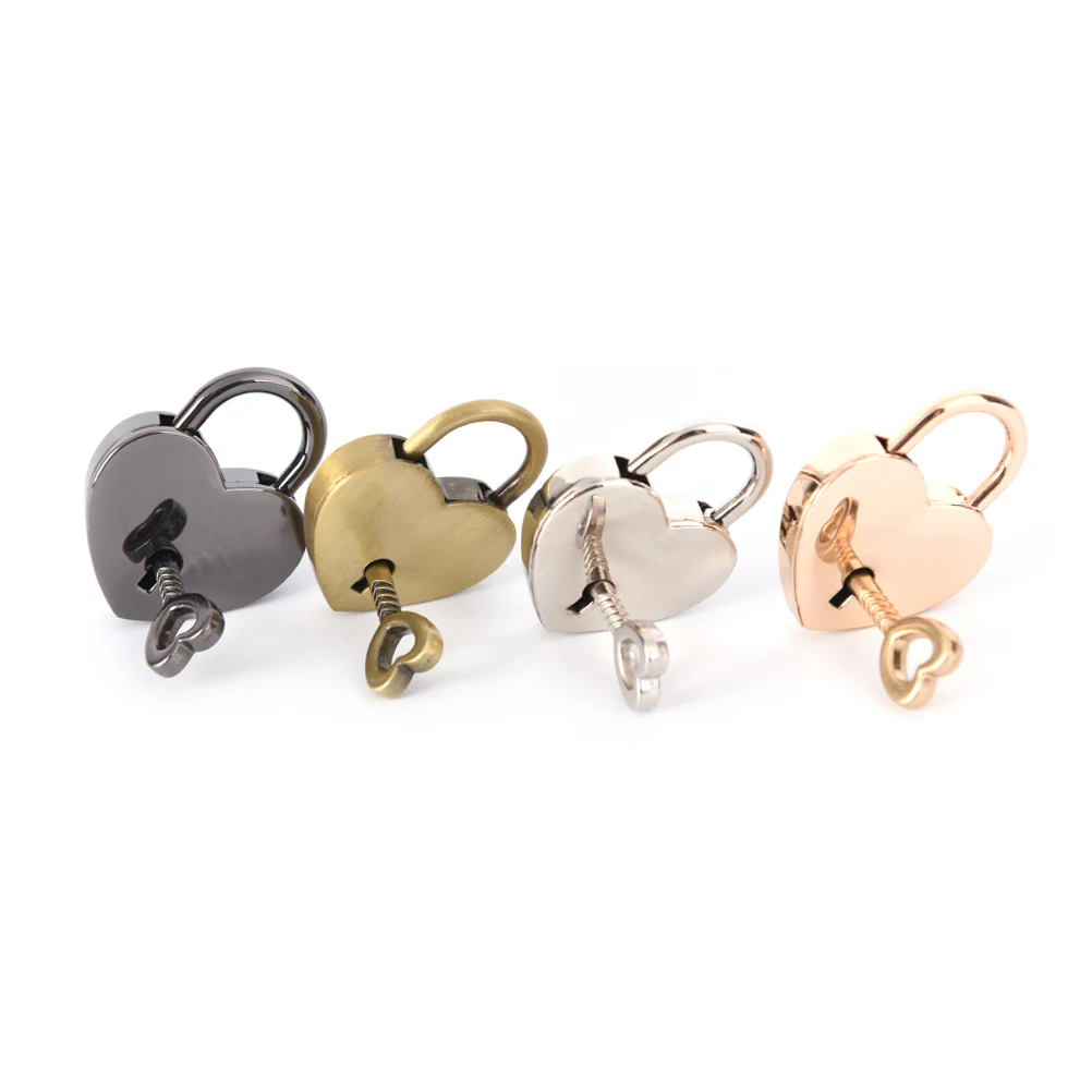 Mini Padlock Small Love Heart Shape Zinc Alloy Suitcase Locker Tiny Luggage Bag Case Lock With Keys |