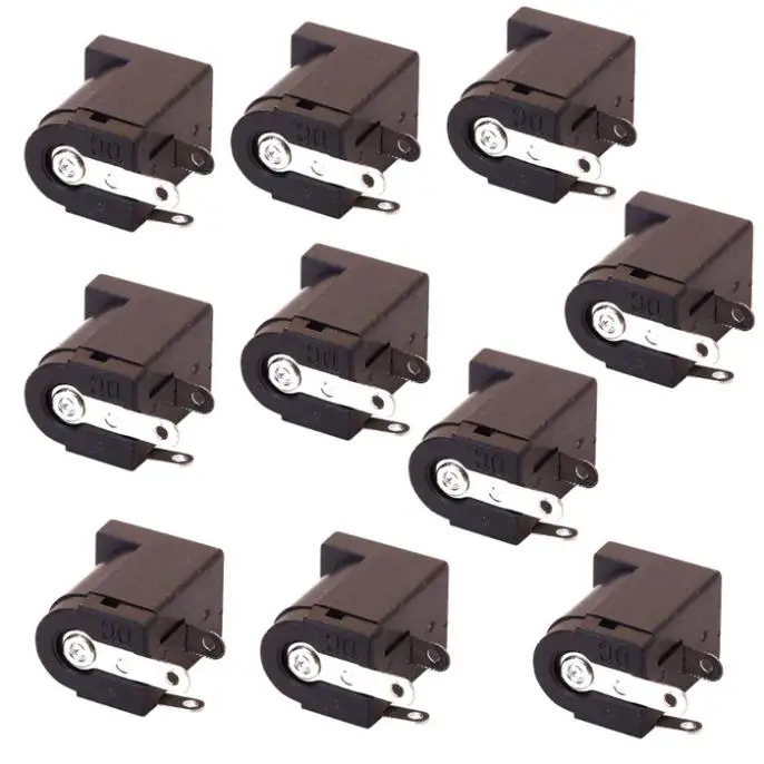 2015 горячий 10 шт DC разъем питания 2 1 мм баррель тип PCB крепление|mount|mount pcbmounting socket |
