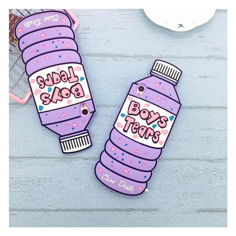 3D мультфильм бутылка воды Любовь мороженое чехол для телефона iPhone 6 6s 7 8 Plus X Xs Max XR