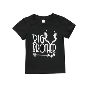 PUDCOCOДетский комбинезон с буквенным принтом; футболка для мальчиков; одинаковая семейная футболка для новорожденных и маленьких детей; топ; комбинезон; От 0 до 6 лет