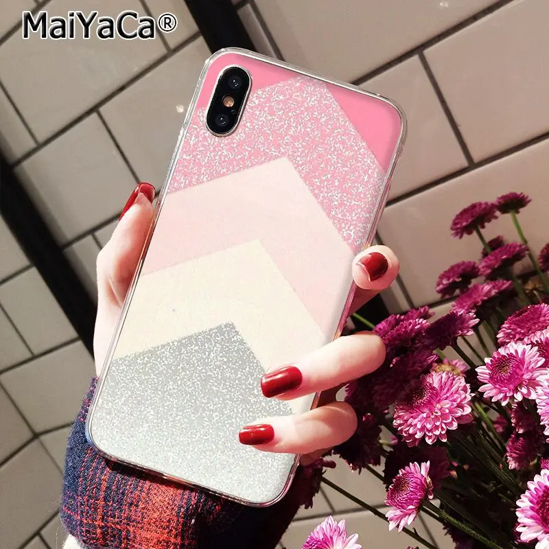 MaiYaCa Золотой Розовый блестящий Мраморный чехол для телефона для iphone 11 Pro 11Pro Max 8 7 6 6S Plus 5 5S SE XR X XS MAX