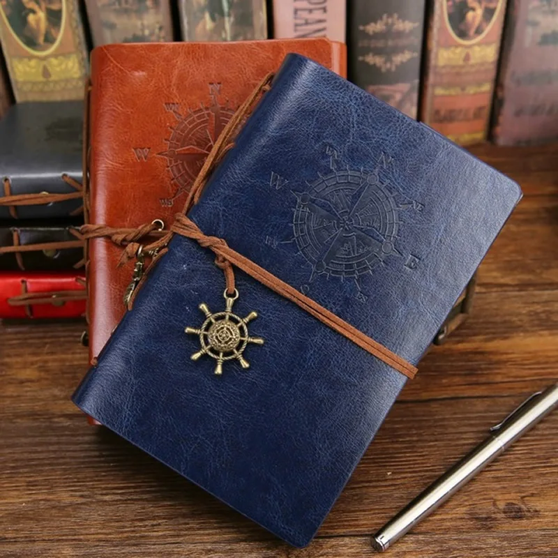 2021 блокнот на спирали дневник записная книжка Винтаж Пираты Якоря PU кожа сменная