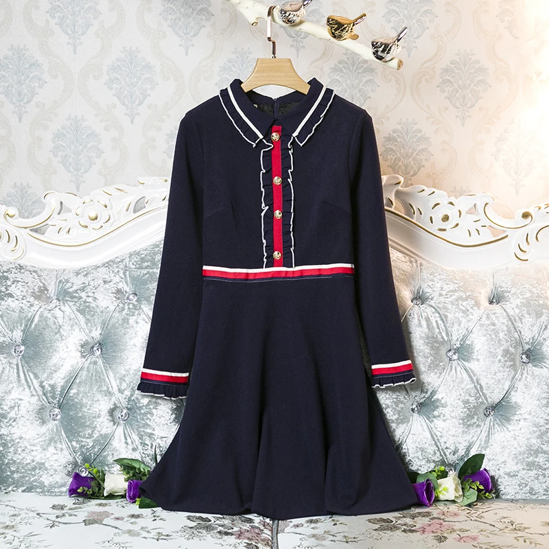 2018 высокое качество осень зима Для женщин длинный рукав пуговицы Дизайн