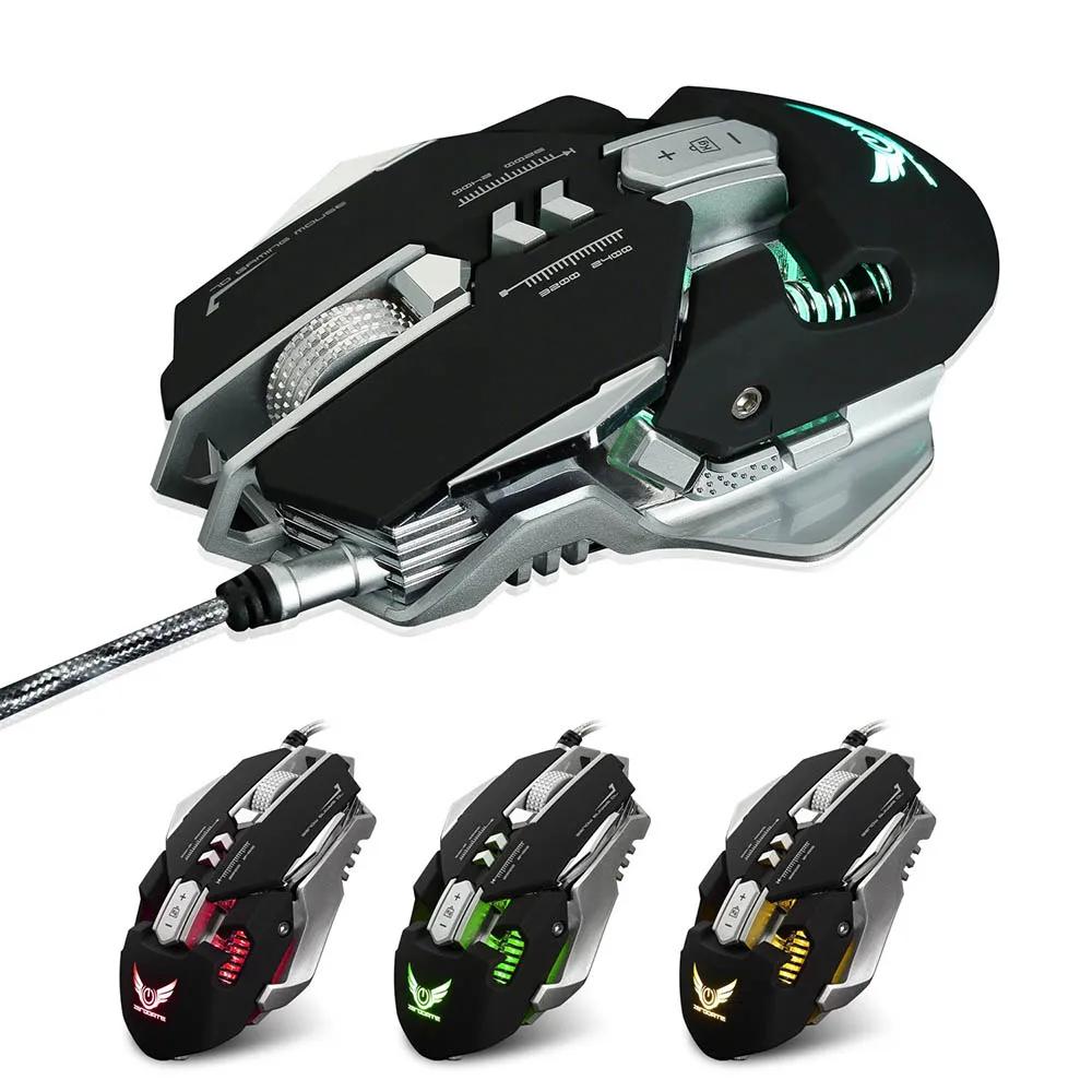 USB Проводная оптическая мышь X300GY с 7 клавишами 3200DPI механическая макрос