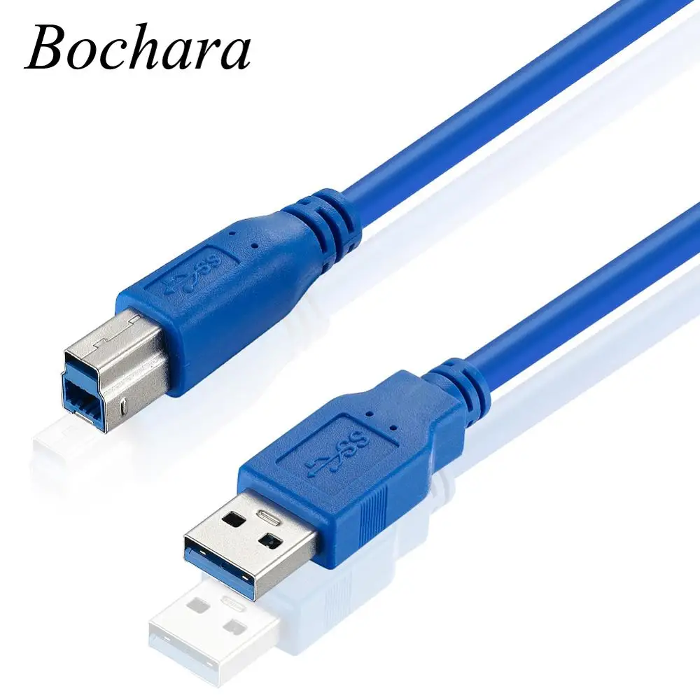 Кабель для принтера Bochara USB 3 0 кабель типа Папа папа Тип B из фольги + Плетеный