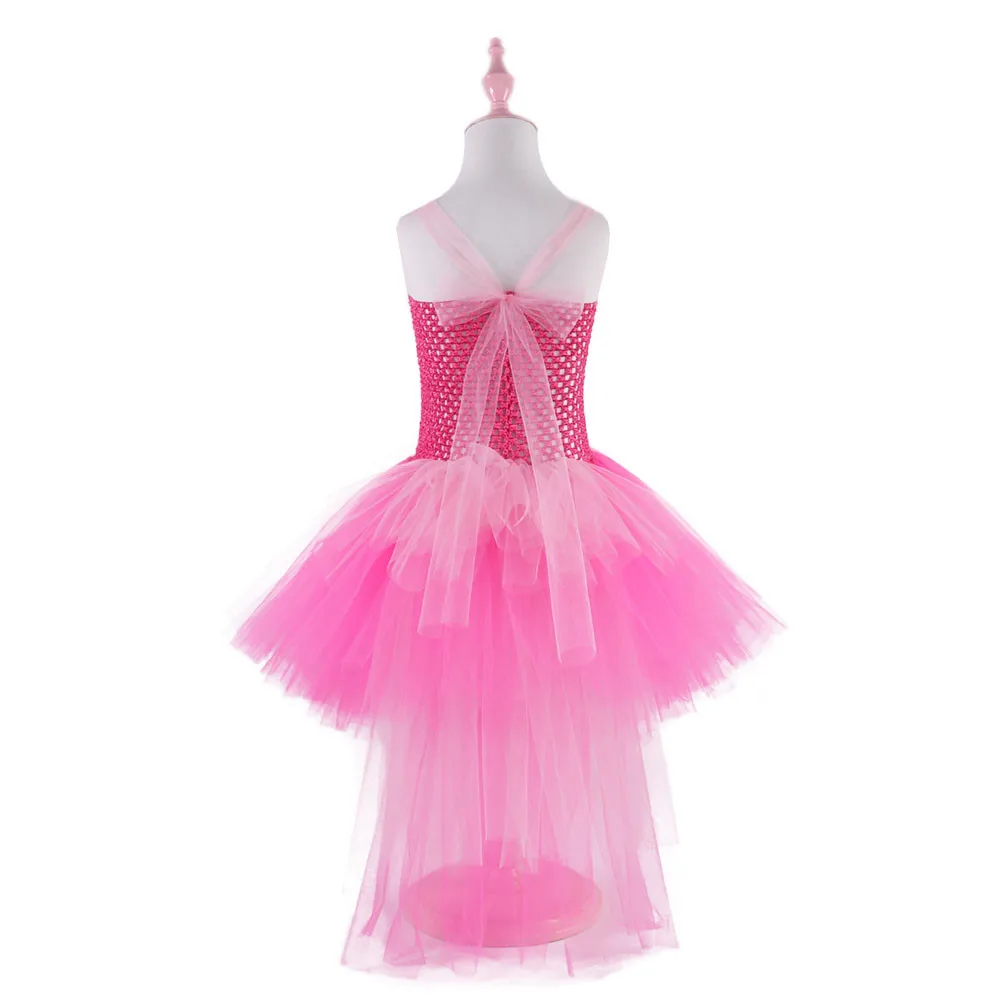 New Girls Unicorn Tutu Dress with headwear Pink Girls little pony costume Birthday Party Dress Kids Halloween Unicorn Costume