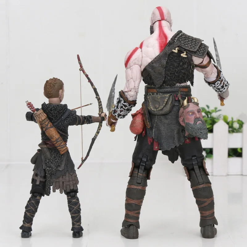 Экшн фигурка ко's NECA God of War 4 Kratos &amp Atreus Axe Shield Son Loki Набор фигурок игрушечная