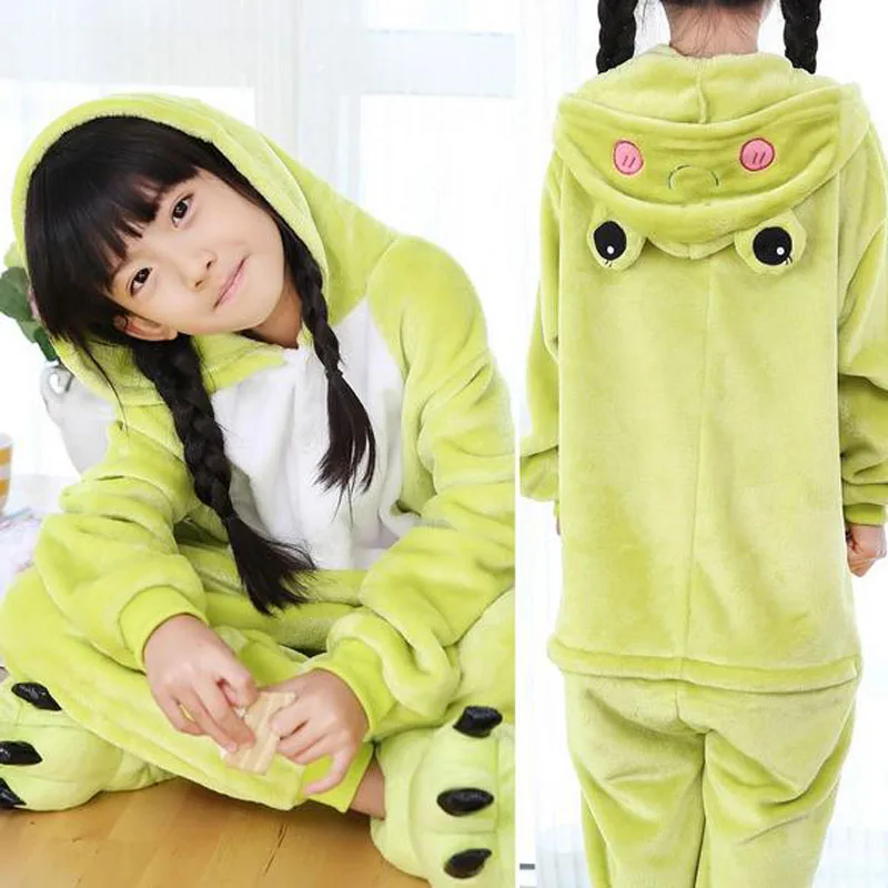 Onesie/Детские пижамы кигуруми с единорогом; Пижама с рисунком панды, единорога, стежка; Фланелевая Пижама для мальчиков и девочек; забавные пижамы с капюшоном для косплея