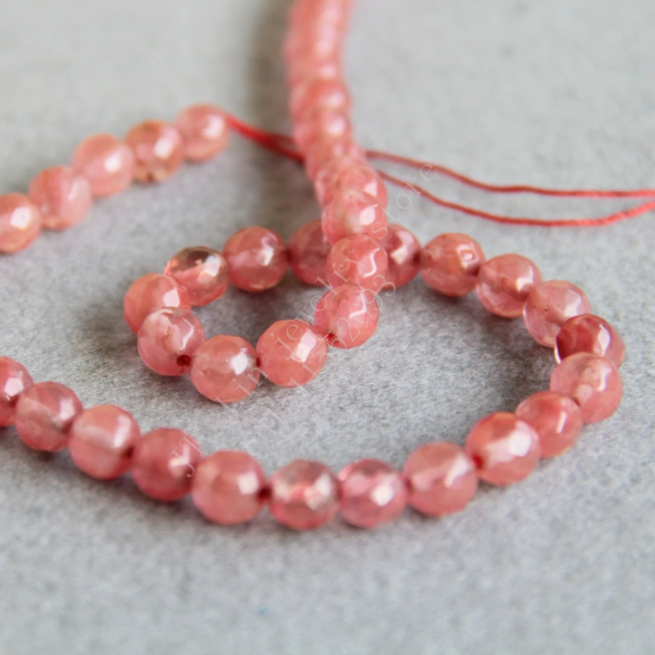 

T8642 Новые 8 мм граненые розовые Арбузные турмалиновые Круглые Бусины Из халцедона, модный стиль, подходит для самостоятельного изготовления...