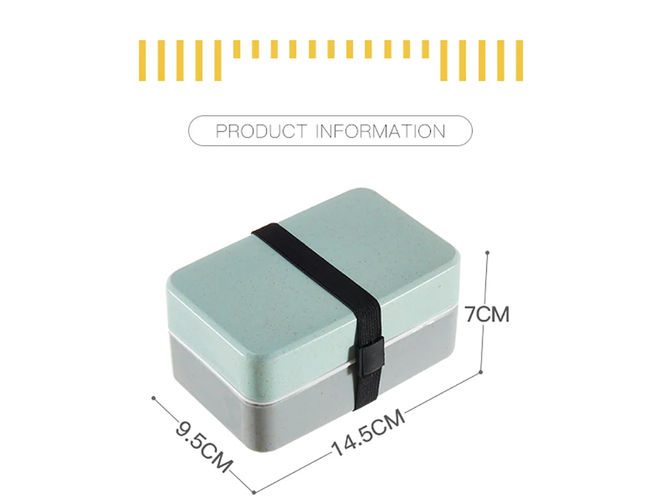 MICCK здоровый материал Ланч-бокс двойной слой Bento box с миской для супа портативный Термоизолированный контейнер для еды Microwavable
