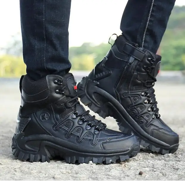 Мужская обувь для походов водонепроницаемые кроссовки со средним верхом