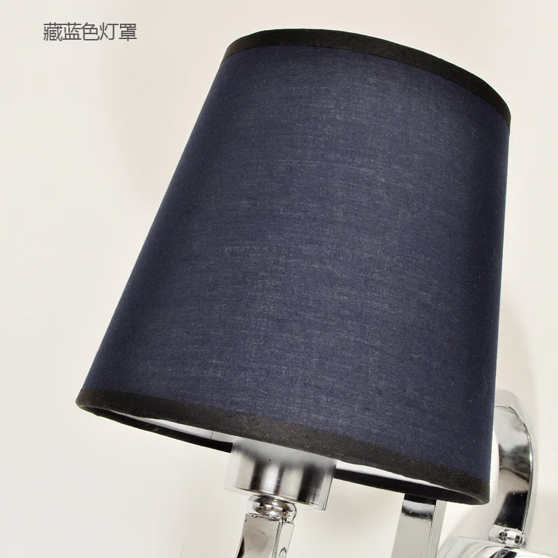 Современный хрустальный тканевый абажур настенный светильник E27 источник света