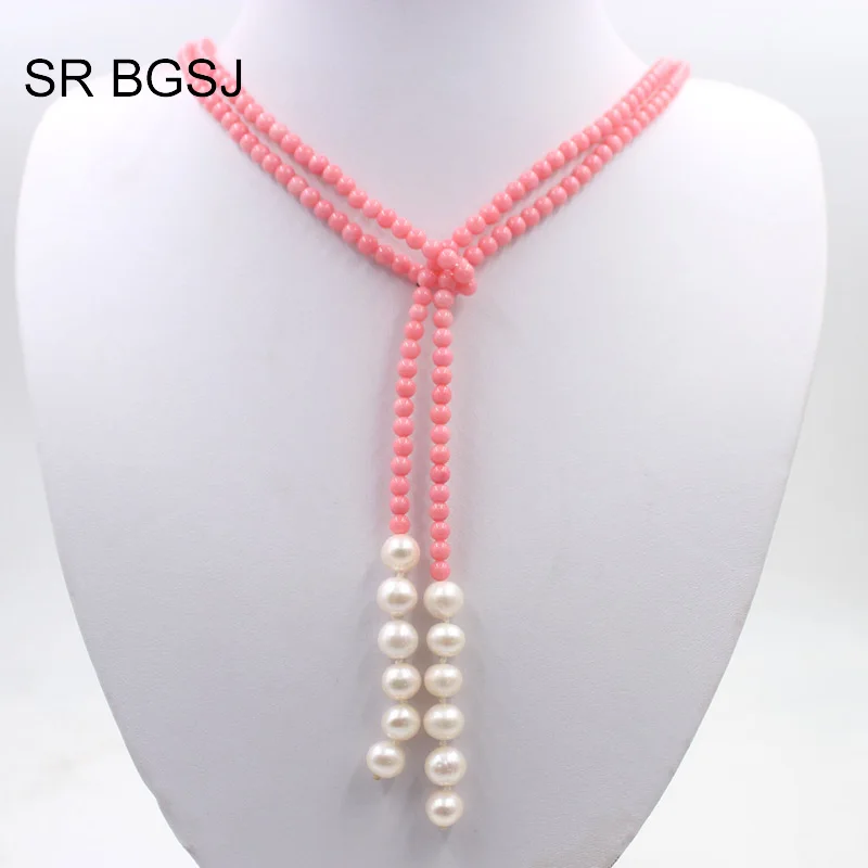 Бесплатная доставка 50 &quotручной работы 4 мм розовый круглый коралловый бисер и 8 9