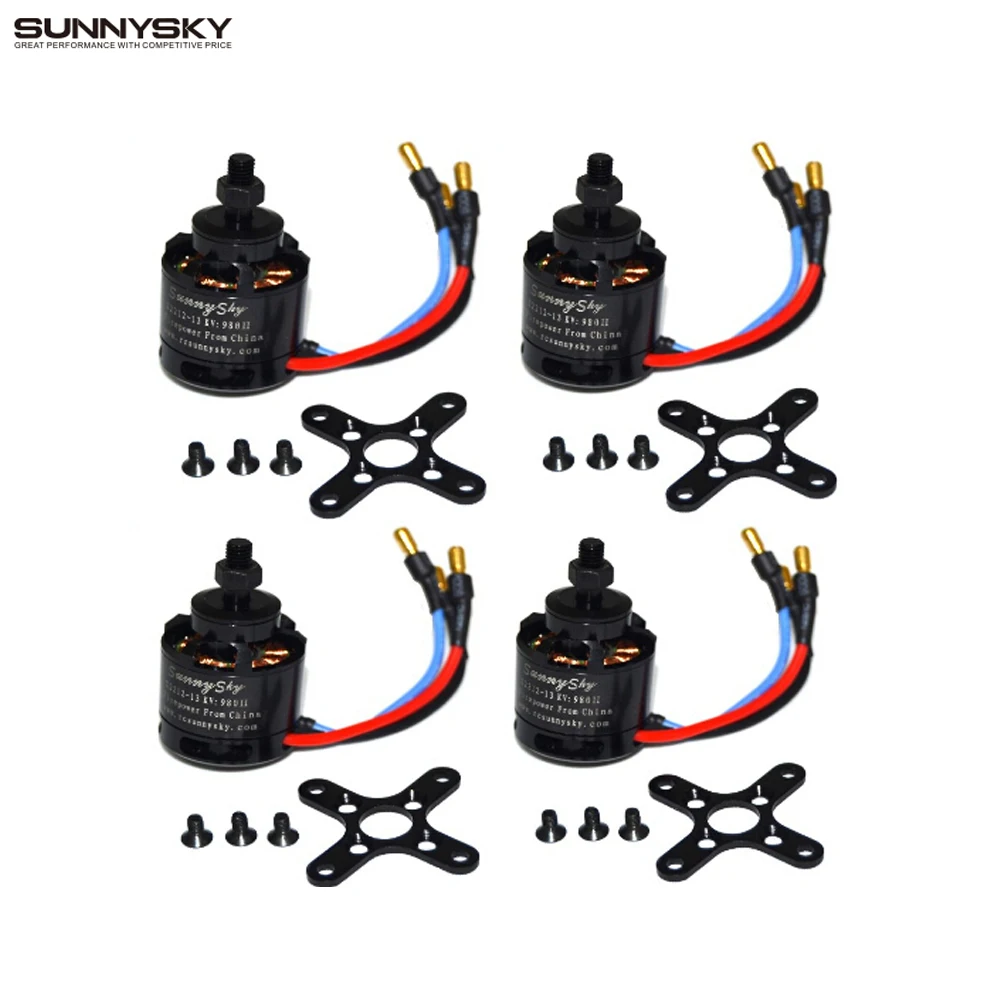 4 шт./лот Sunnysky X2212 980KV KV1400/1250/2450 180W бесщеточный двигатель для мультикоптера Hexa Octa