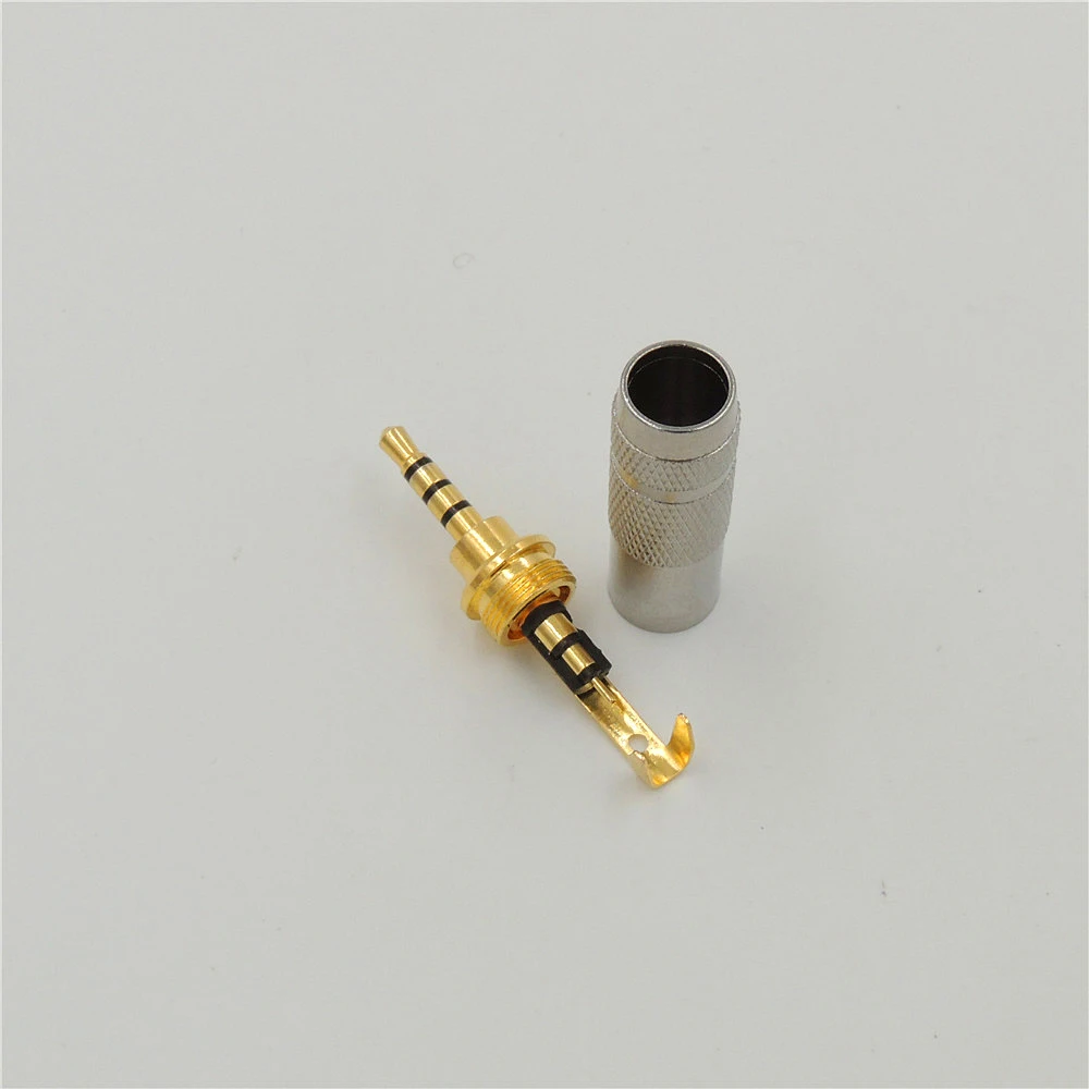 Позолоченный прямой 4-контактный разъем 2 5 мм для ремонта стереонаушников