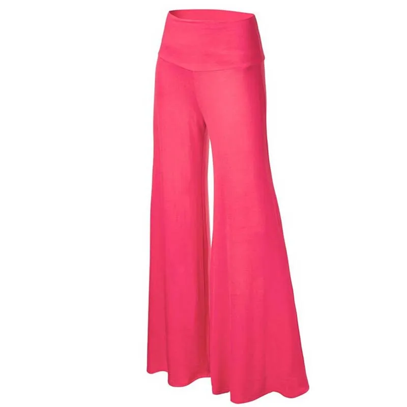 Женские штаны для йоги свободные широкие брюки с высокой талией большие размеры