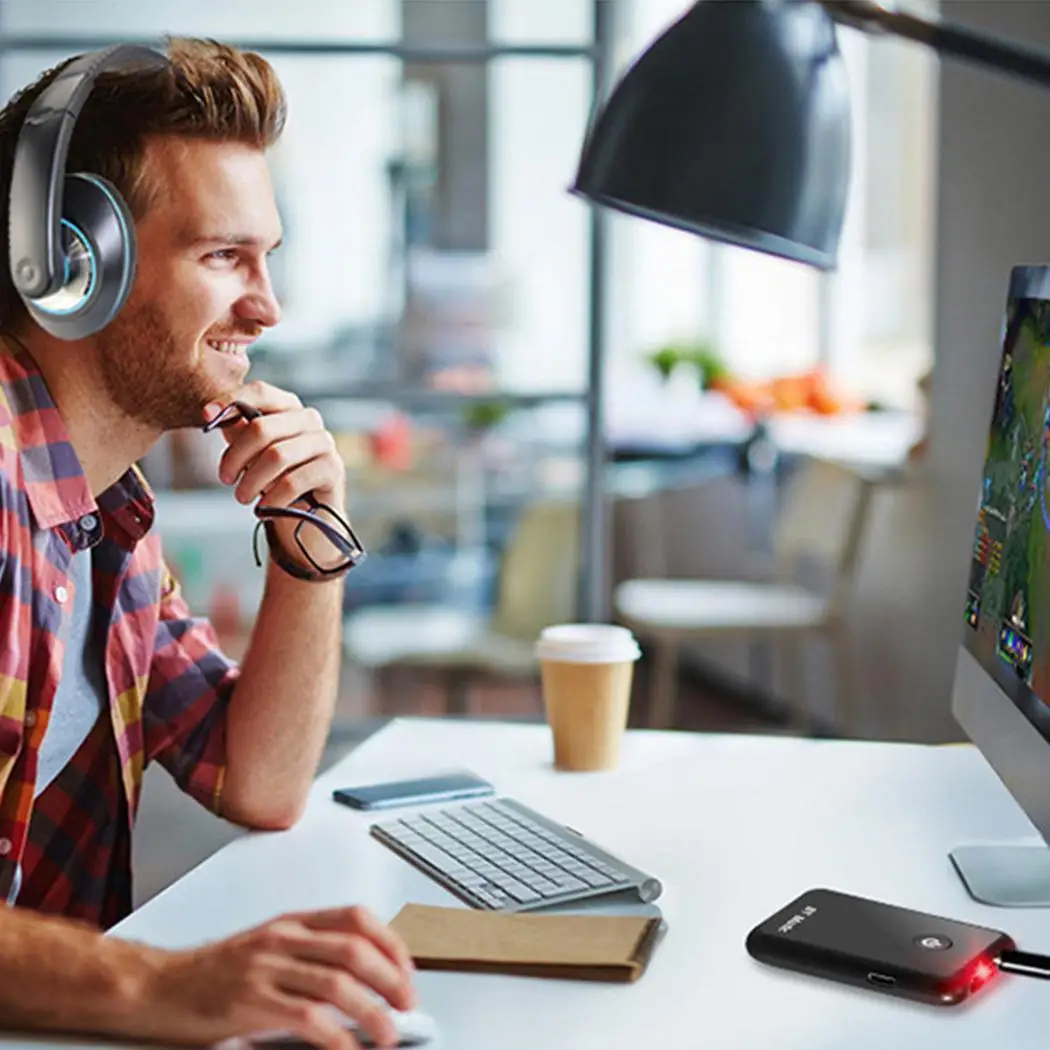 2 в 1 Bluetooth аудио приемник передатчик беспроводной 5 Мбит/с 10 м Plug and Play 200 мАч