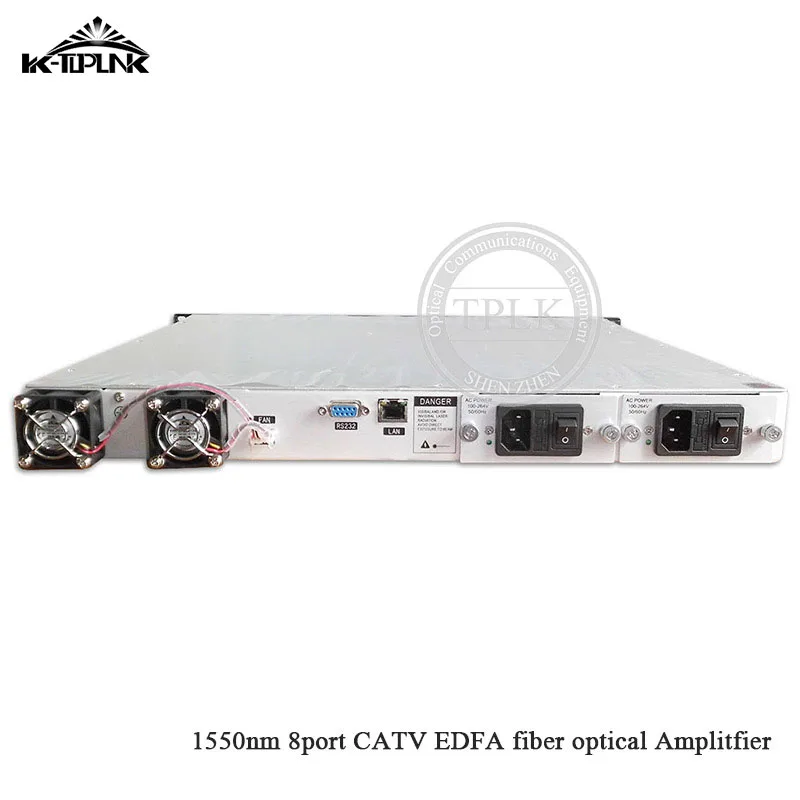 Горячая 1U 1550nm 8port* 21dbm CATV EDFA 1550nm, без WDM sc/apc, sc/upc высокомощный оптоволоконный усилитель настраиваемый