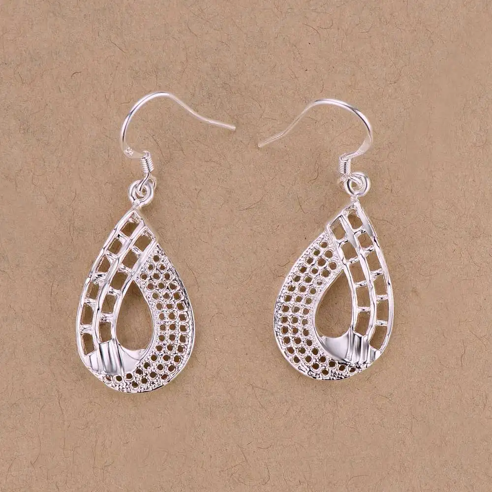 Бесплатная доставка серьги с серебряным покрытием для женщин модные ювелирные