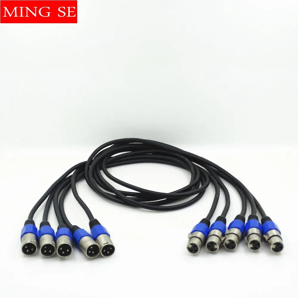 5 шт./лот 3 контактный DMX сигнальная линия (1 м 1.5M2M 4 6 7 8 9 10 м) светодиодный PAR