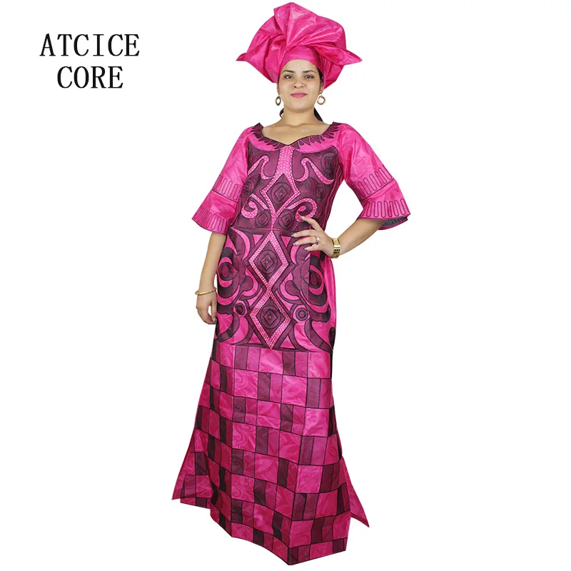 african dresses for woman bazin riche embroidery design long dress A023 | Тематическая одежда и униформа