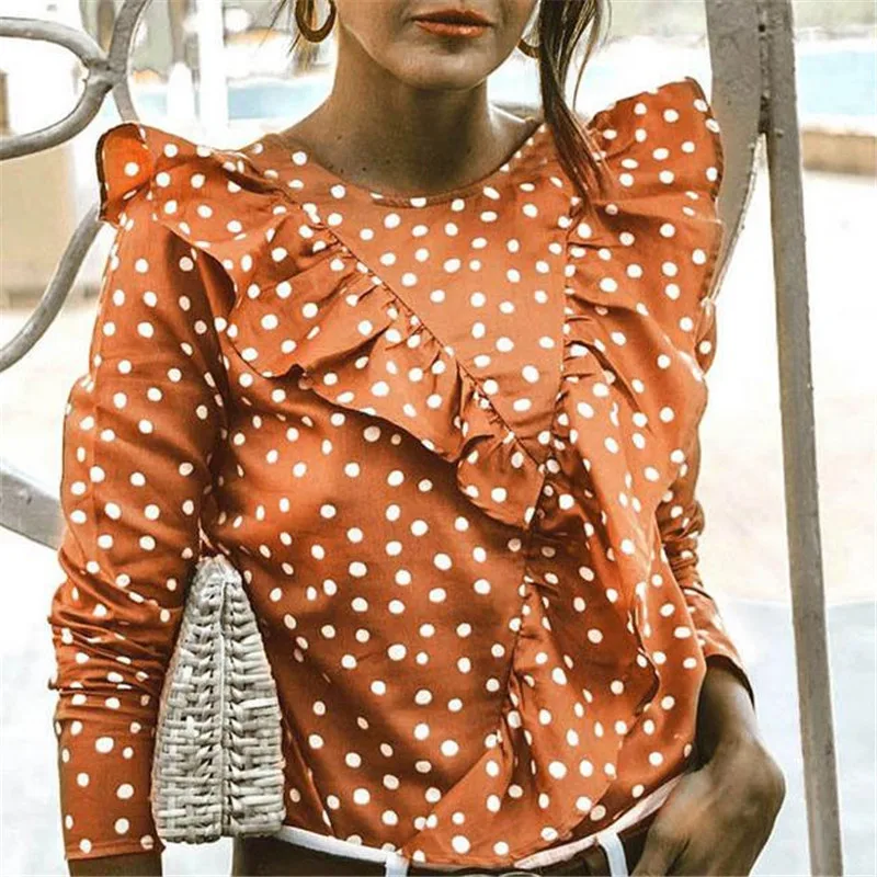 В наличии женские топы в горошек с v-образным вырезом сзади женская летняя