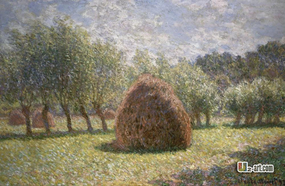 Всемирно известная картина стог сена на Giverny холст печать Высокое качество