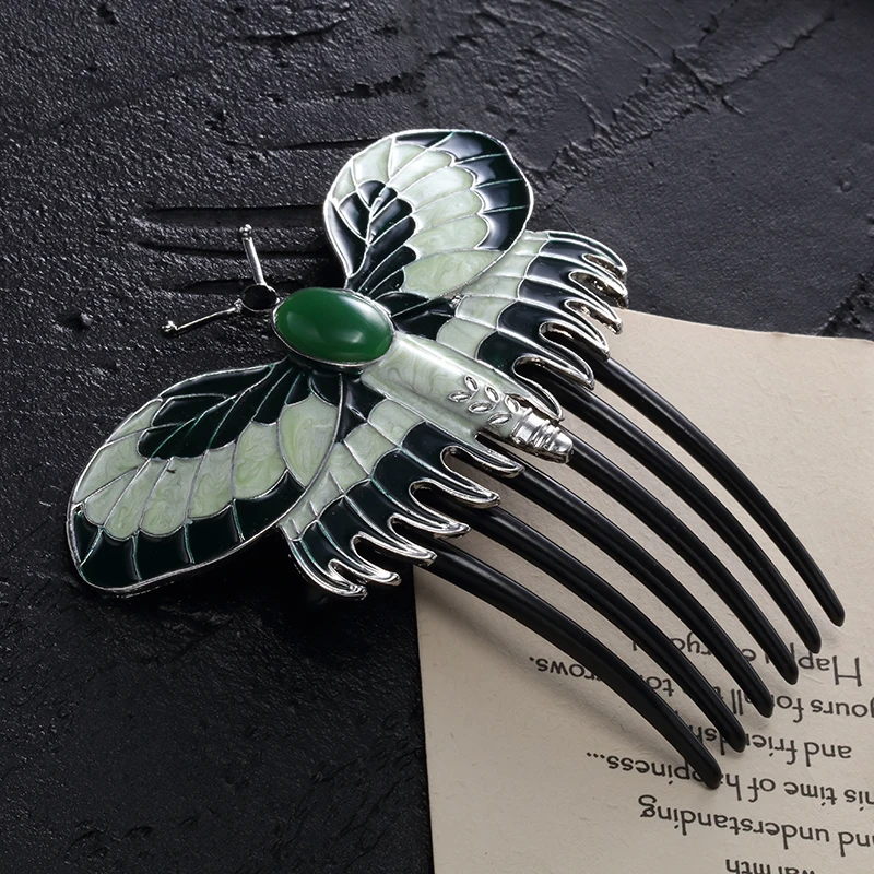 ZRM Модные Винтажные гребни с изображением бабочки Титаника животные заколки для