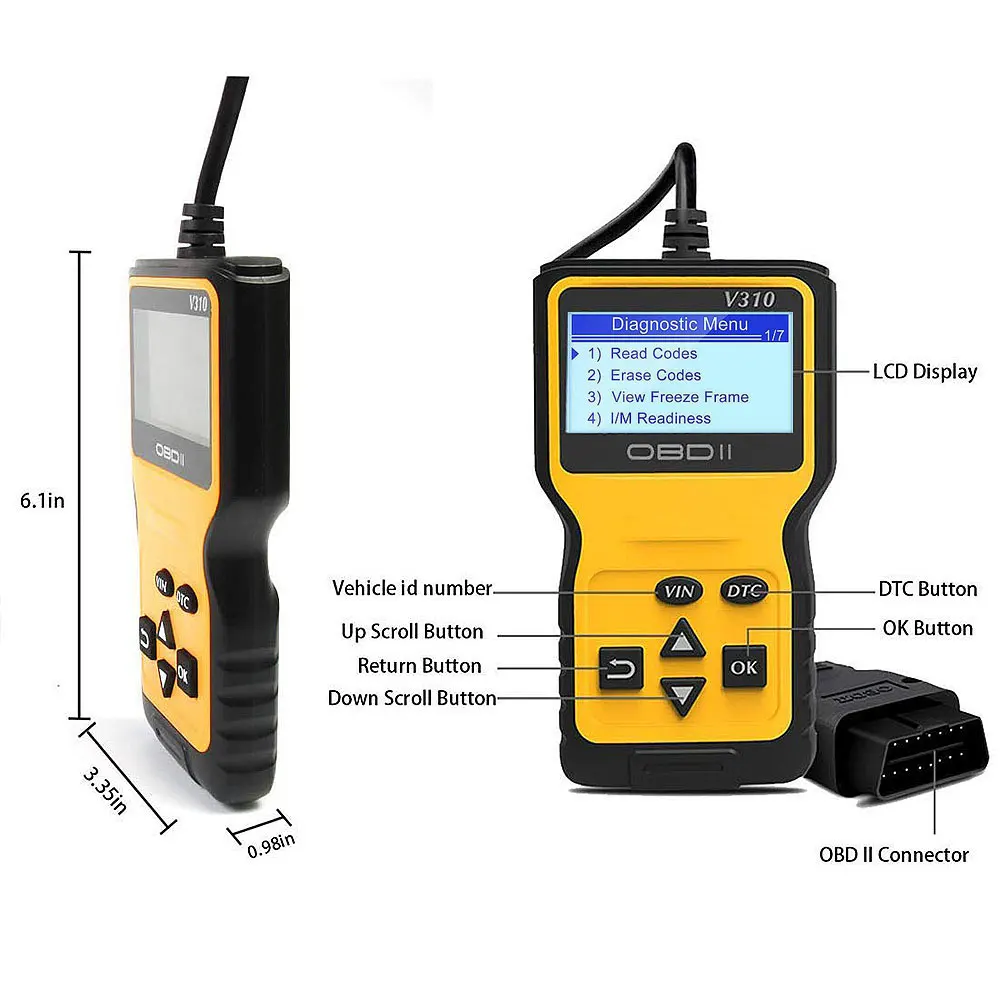 Автомобиль Бортовая Система диагностики OBD2 автомобильной сканер Код ошибки