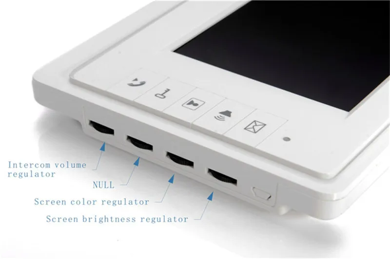 High Quality Wired Magnetic Lock Two to Six Video Doorphones Device 7 inch Screen Keypad Display Video Intercom System Kit D225b